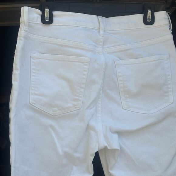 Everlane Women's High Rise Kick Crop White Jeans 29R Beachy Nautical Datenight - Picture 7 of 9